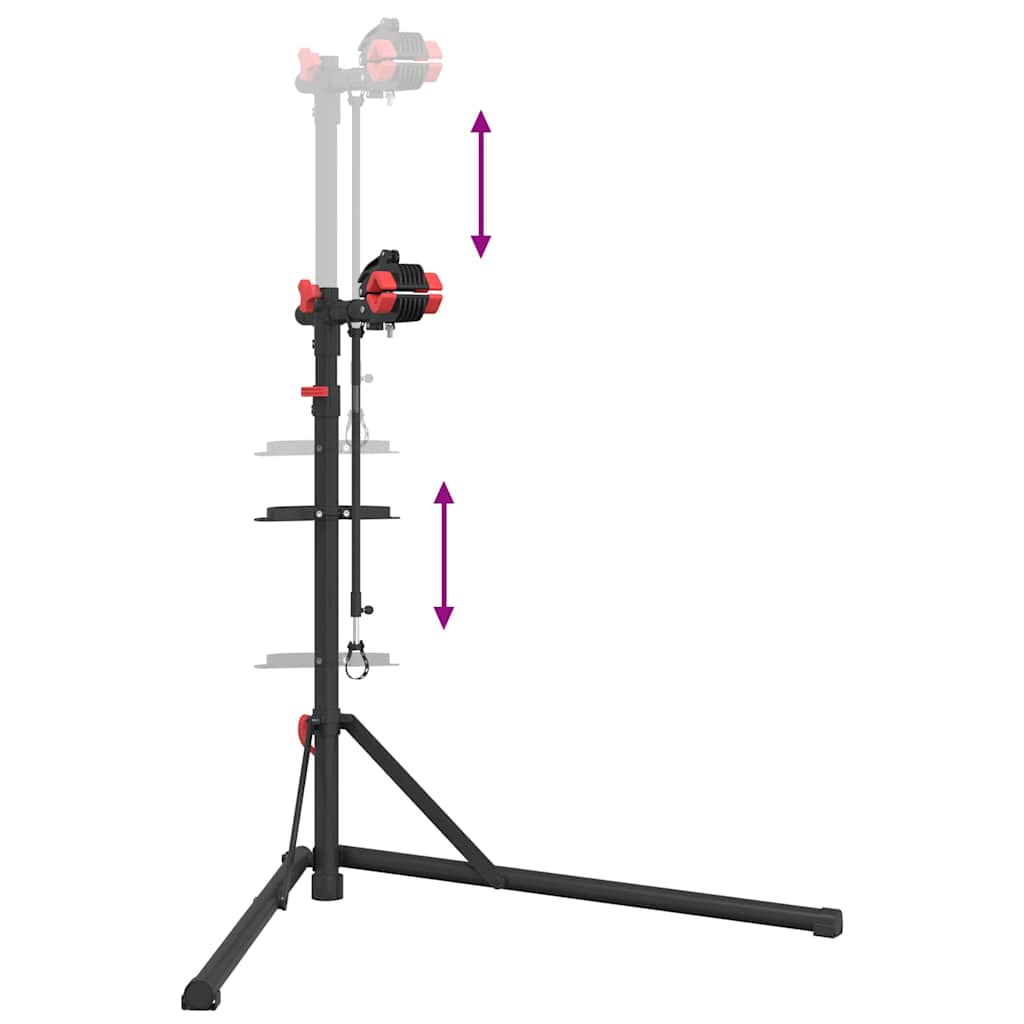 piros acél összecsukható kerékpárjavító állvány 92-152 cm
