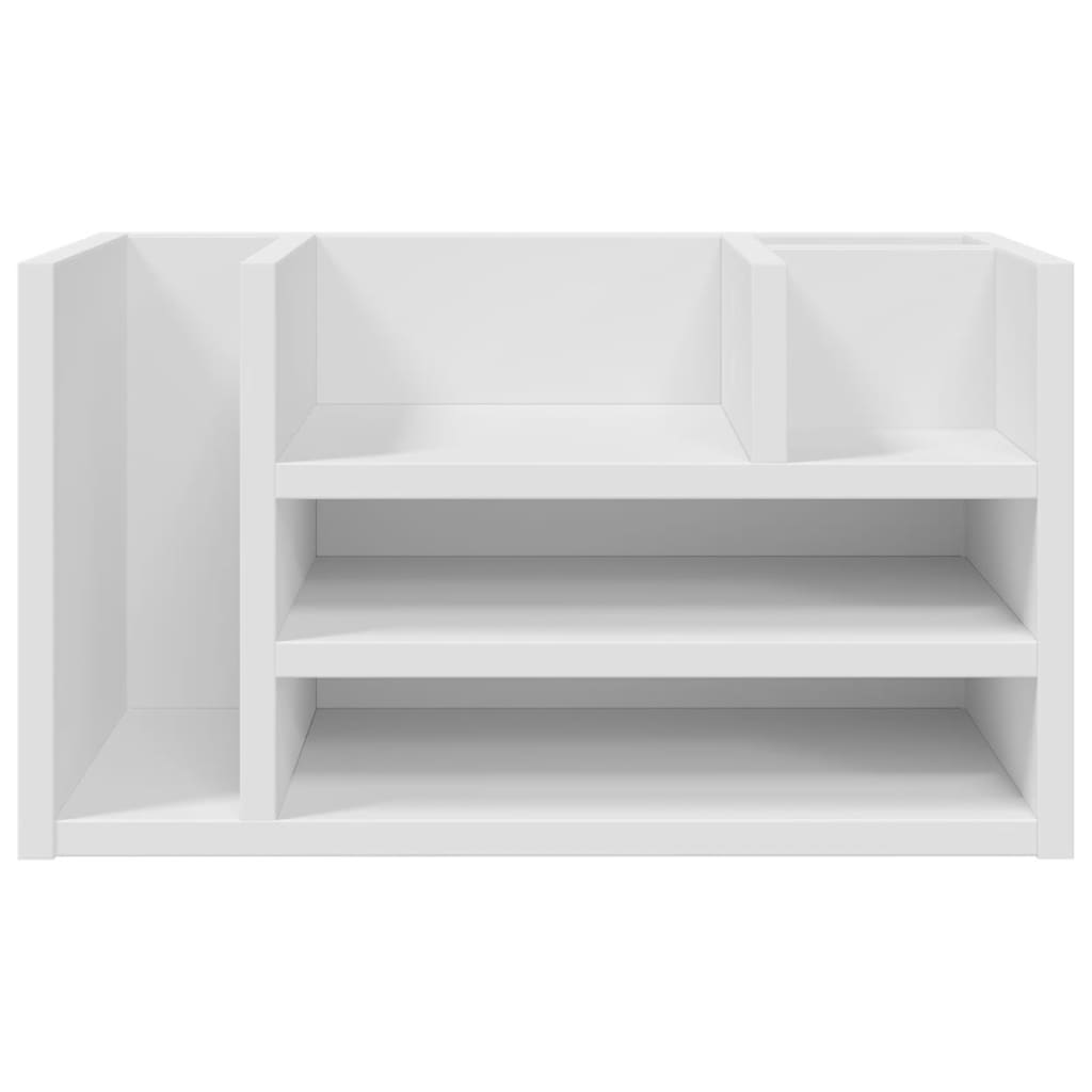 betonszürke szerelt fa asztali szervező 44,5 x 24 x 25 cm