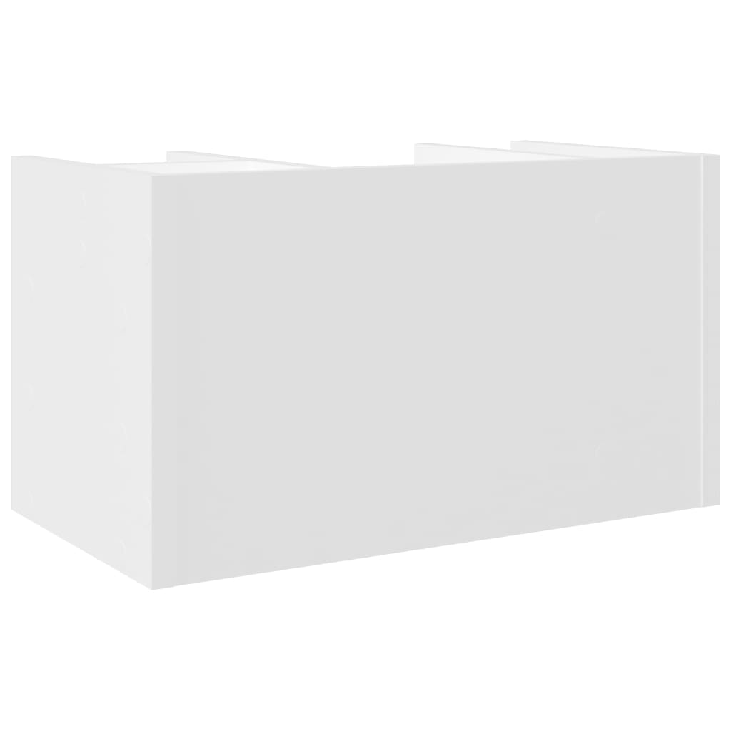 betonszürke szerelt fa asztali szervező 44,5 x 24 x 25 cm