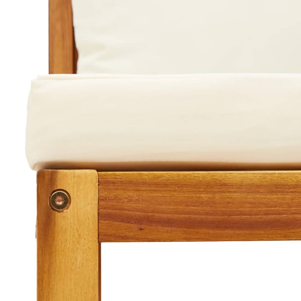 4 részes kerti kanapégarnitúra párnákkal, akácfa és rattan