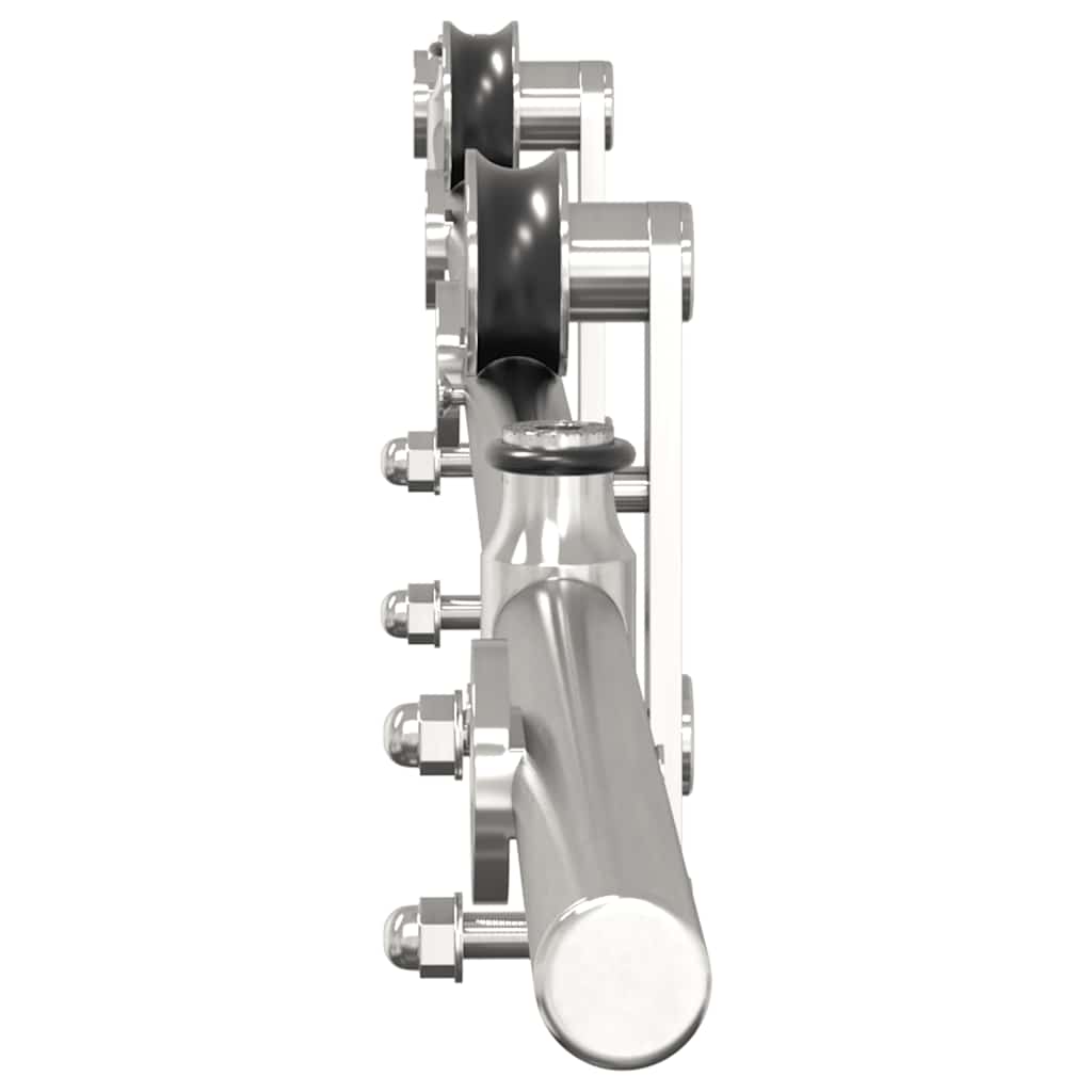 ezüstszínű rozsdamentes acél tolóajtó fémszerelék készlet 200cm