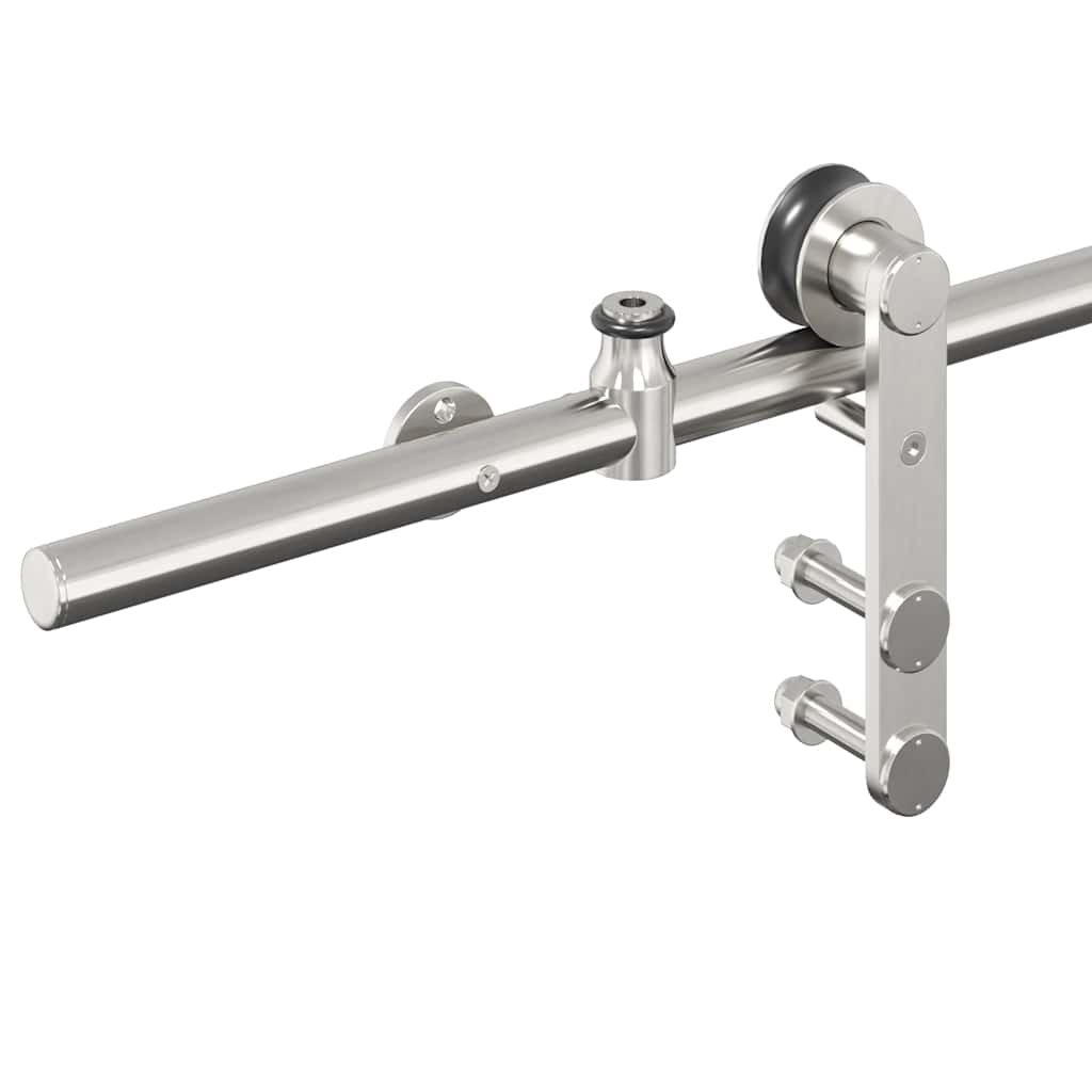 ezüstszínű rozsdamentes acél tolóajtó fémszerelék készlet 200cm