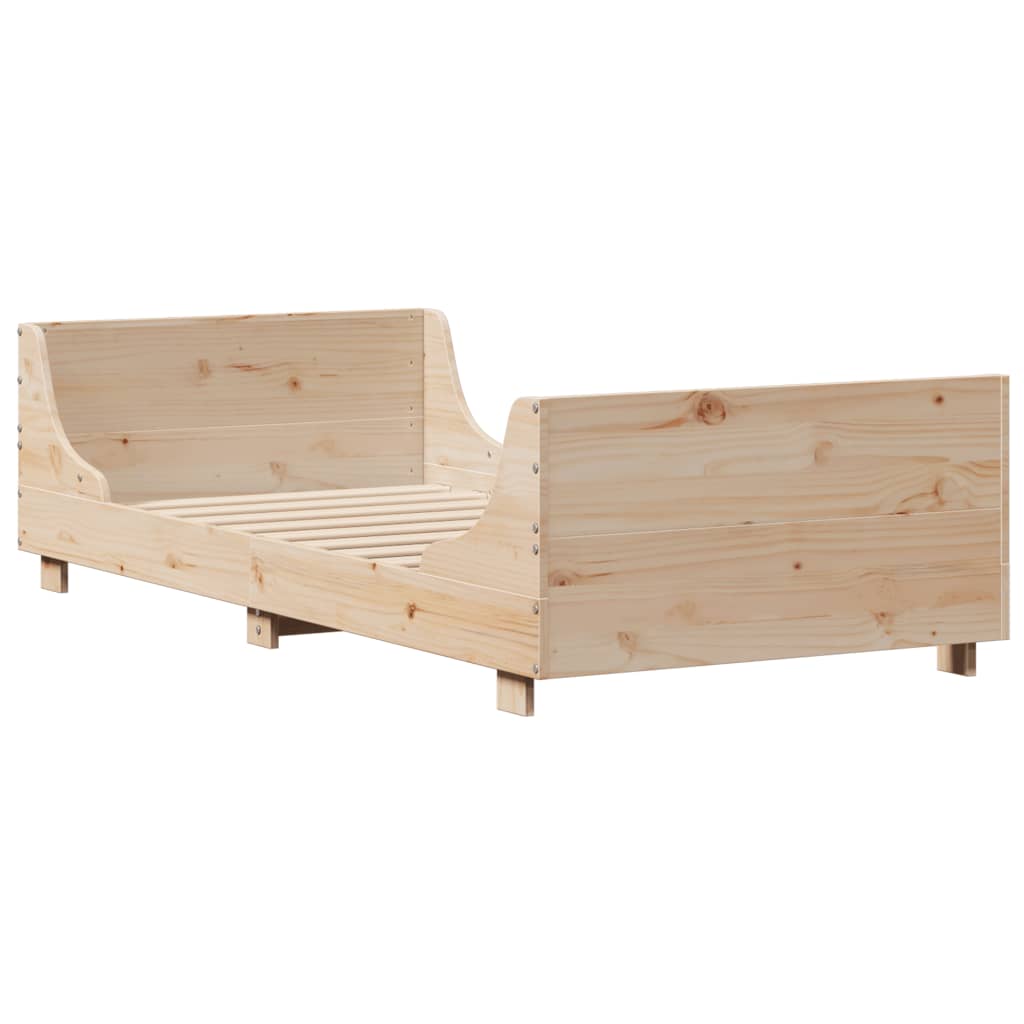 tömör fenyőfa ágy matrac nélkül 90 x 200 cm