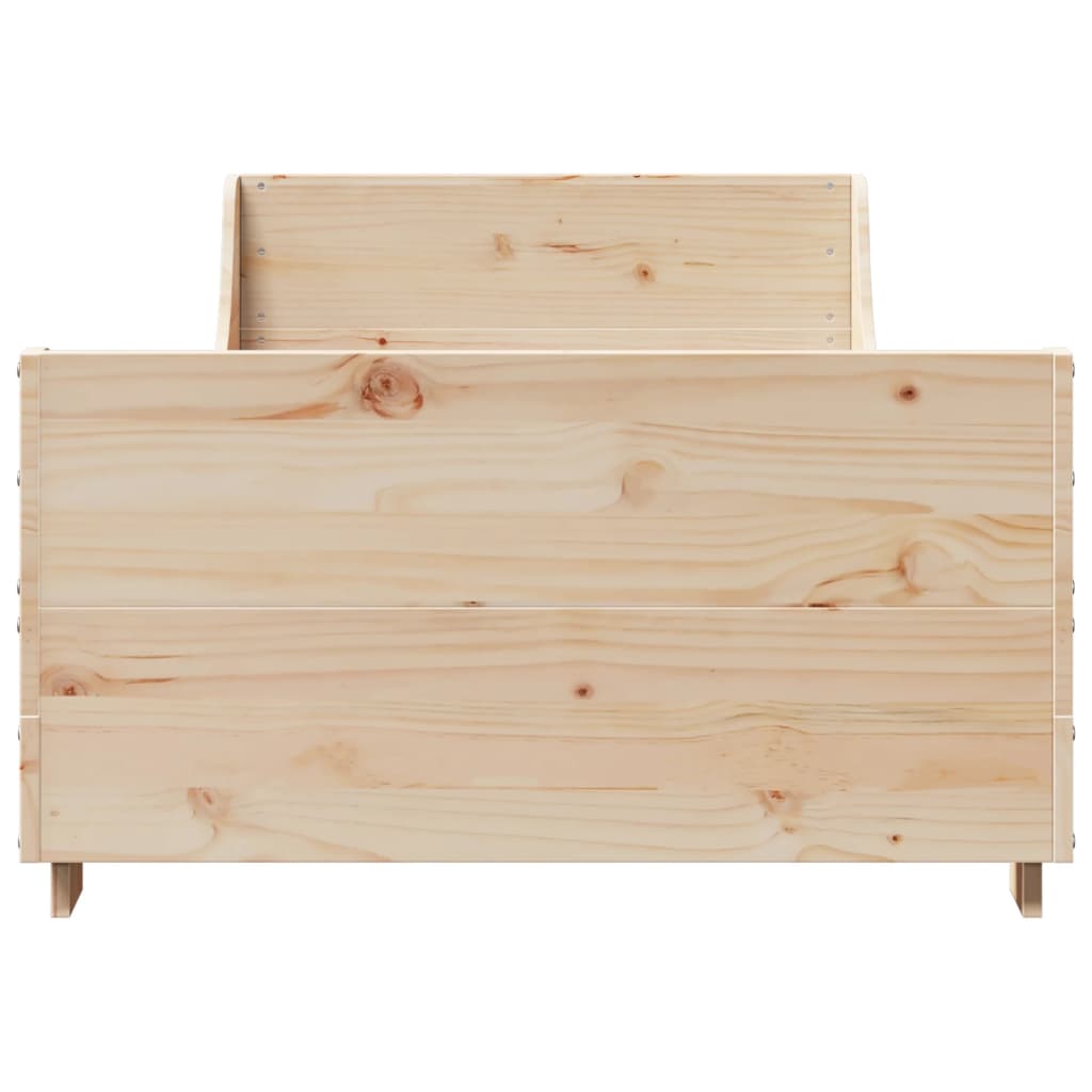 tömör fenyőfa ágy matrac nélkül 90 x 200 cm