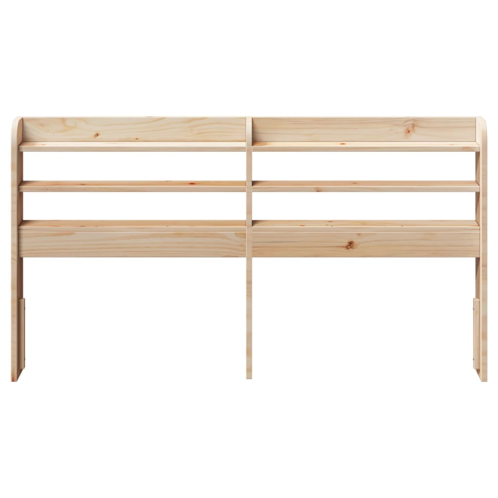 tömör fenyőfa fejtámla polcokkal 160 cm