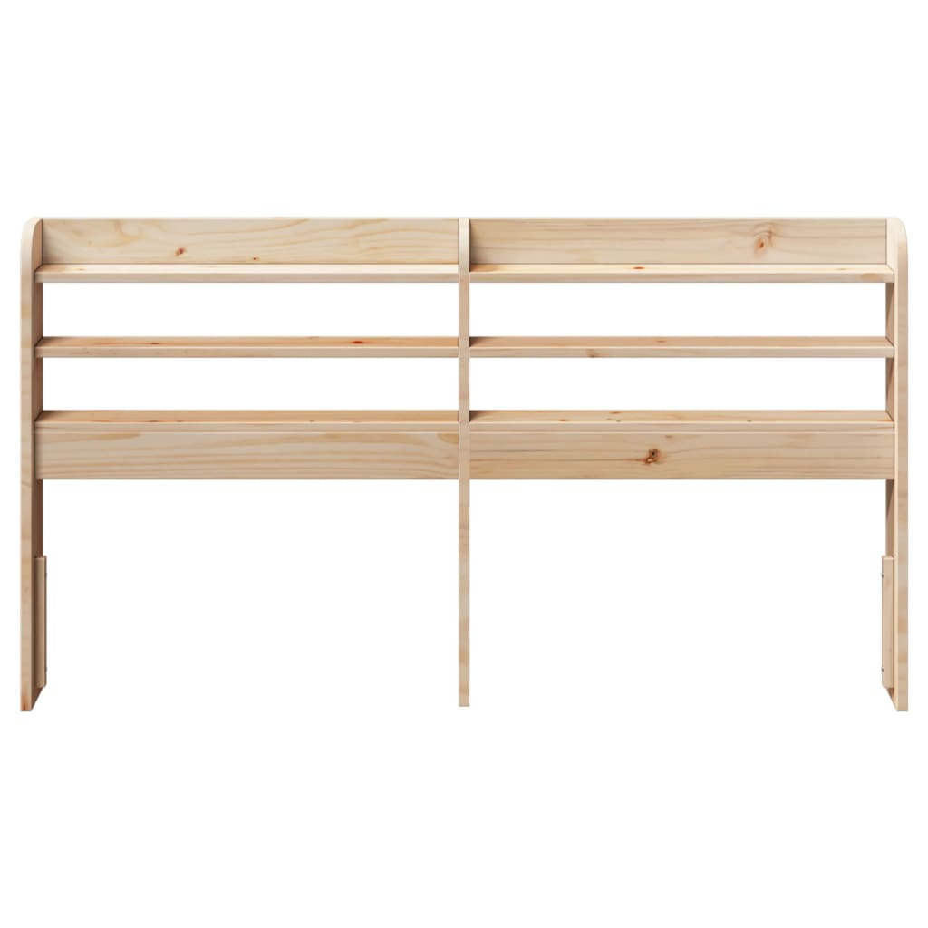 tömör fenyőfa fejtámla polcokkal 150 cm