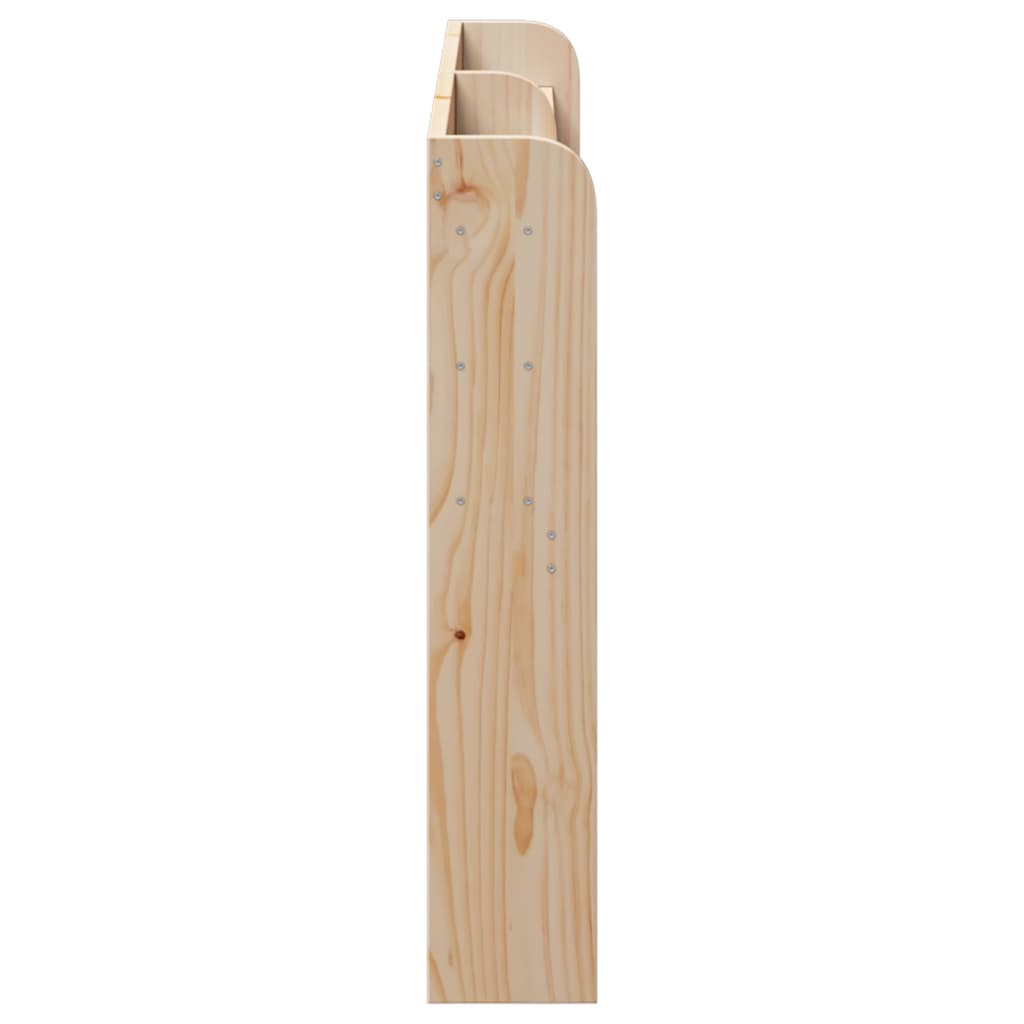 tömör fenyőfa fejtámla polcokkal 150 cm