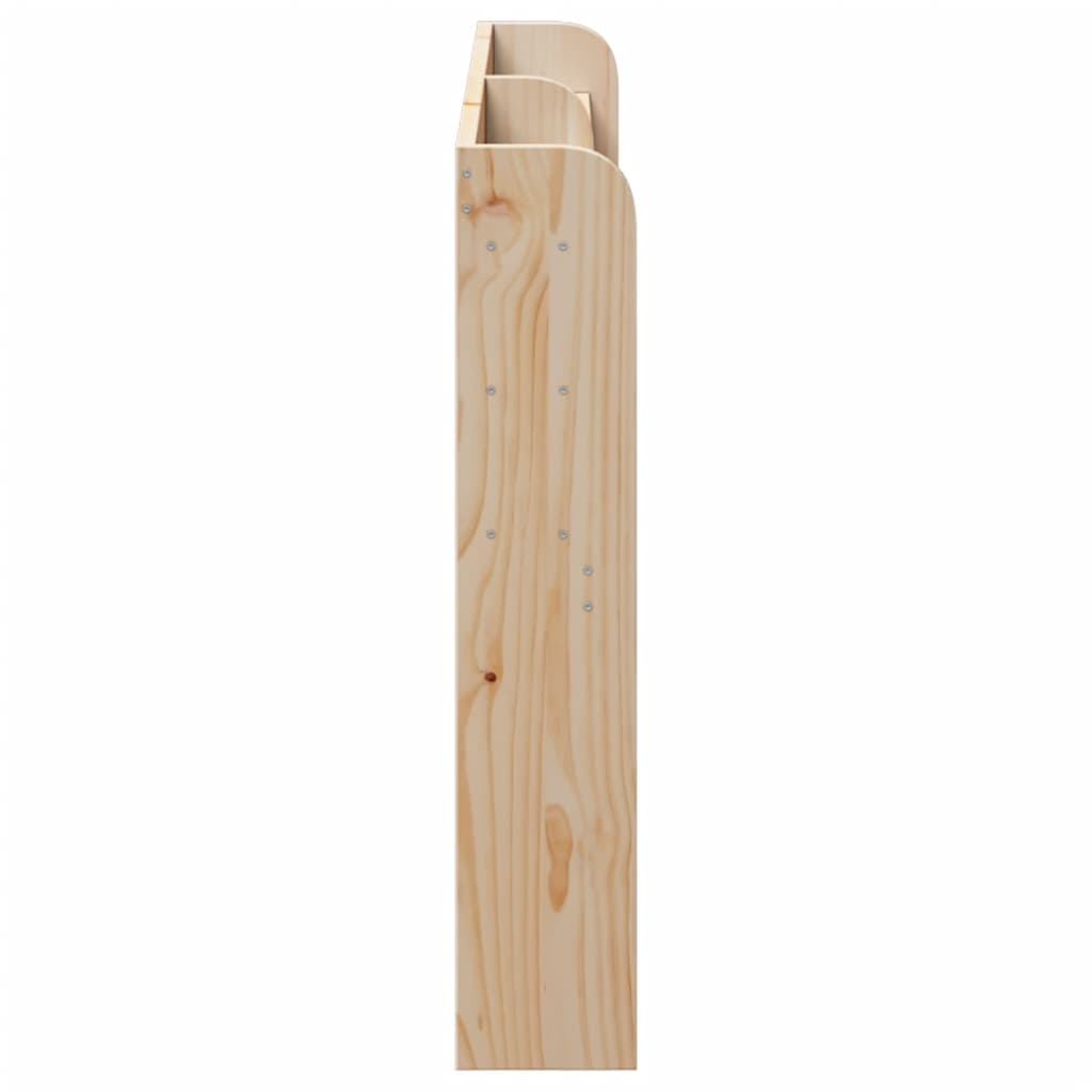 tömör fenyőfa fejtámla polcokkal 135 cm