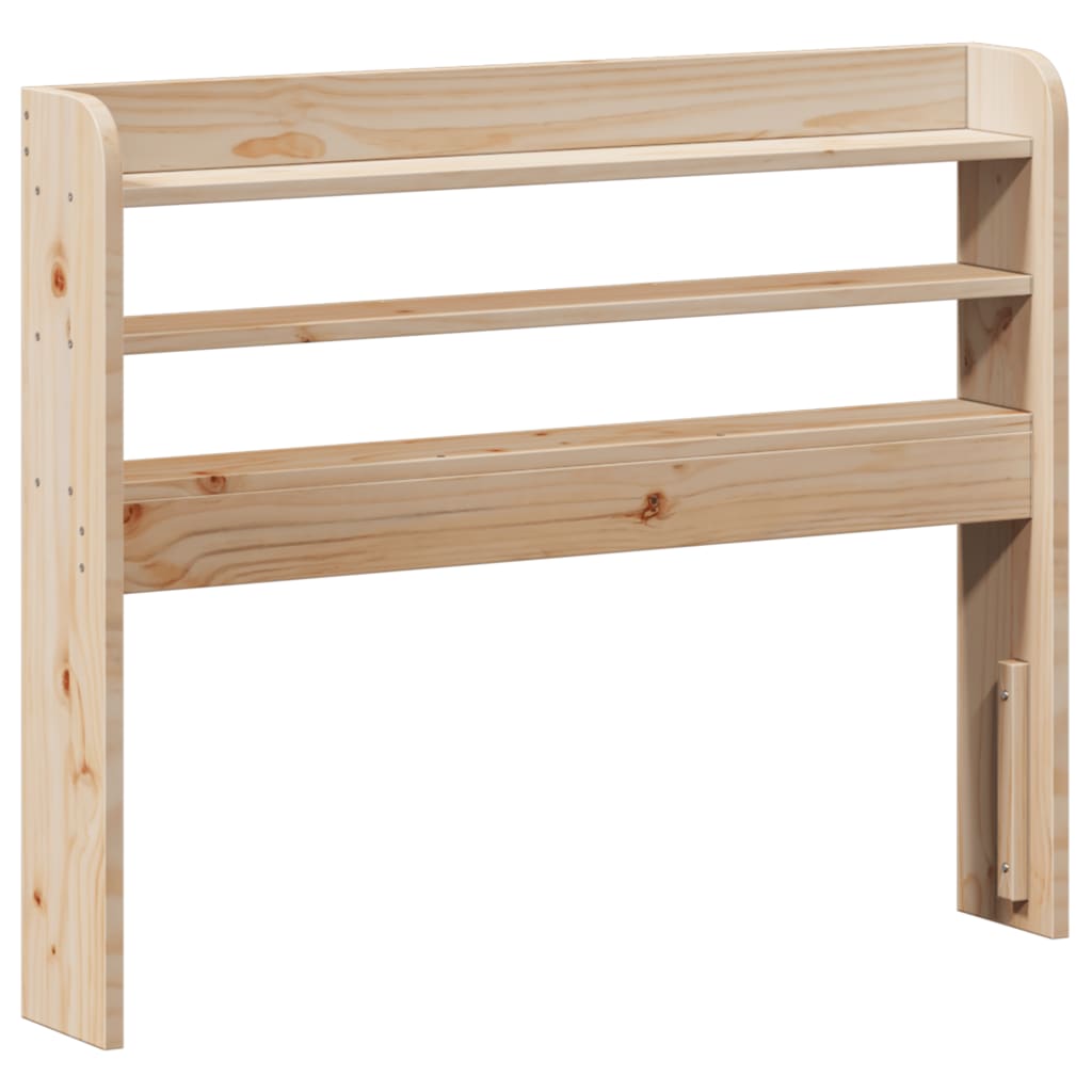tömör fenyőfa fejtámla polccal 75 cm