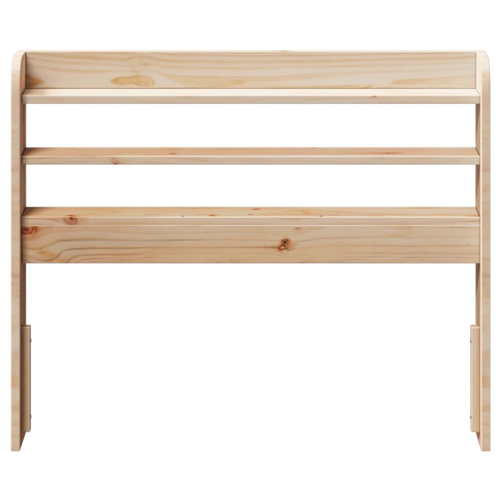 tömör fenyőfa fejtámla polccal 75 cm