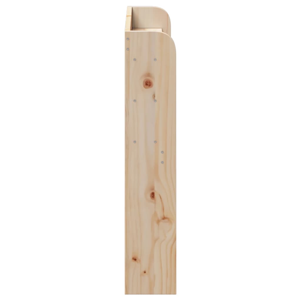 tömör fenyőfa fejtámla polccal 75 cm