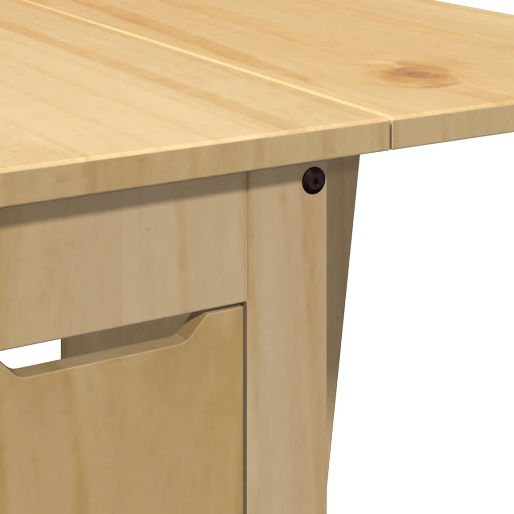 Corona 5 részes összecsukható viaszbarna fenyő étkezőgarnitúra