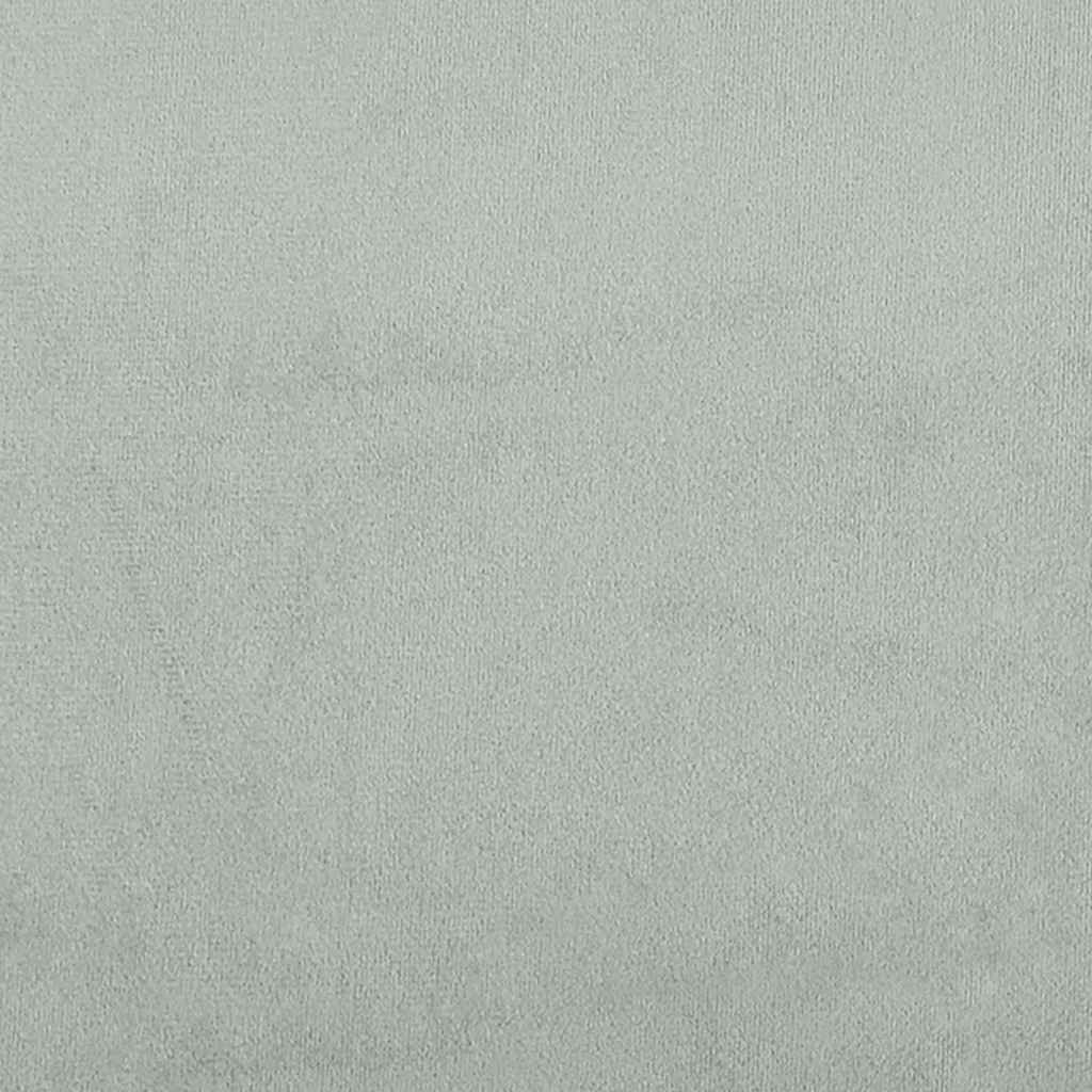 világosszürke bársony pihenőfotel lábtartóval