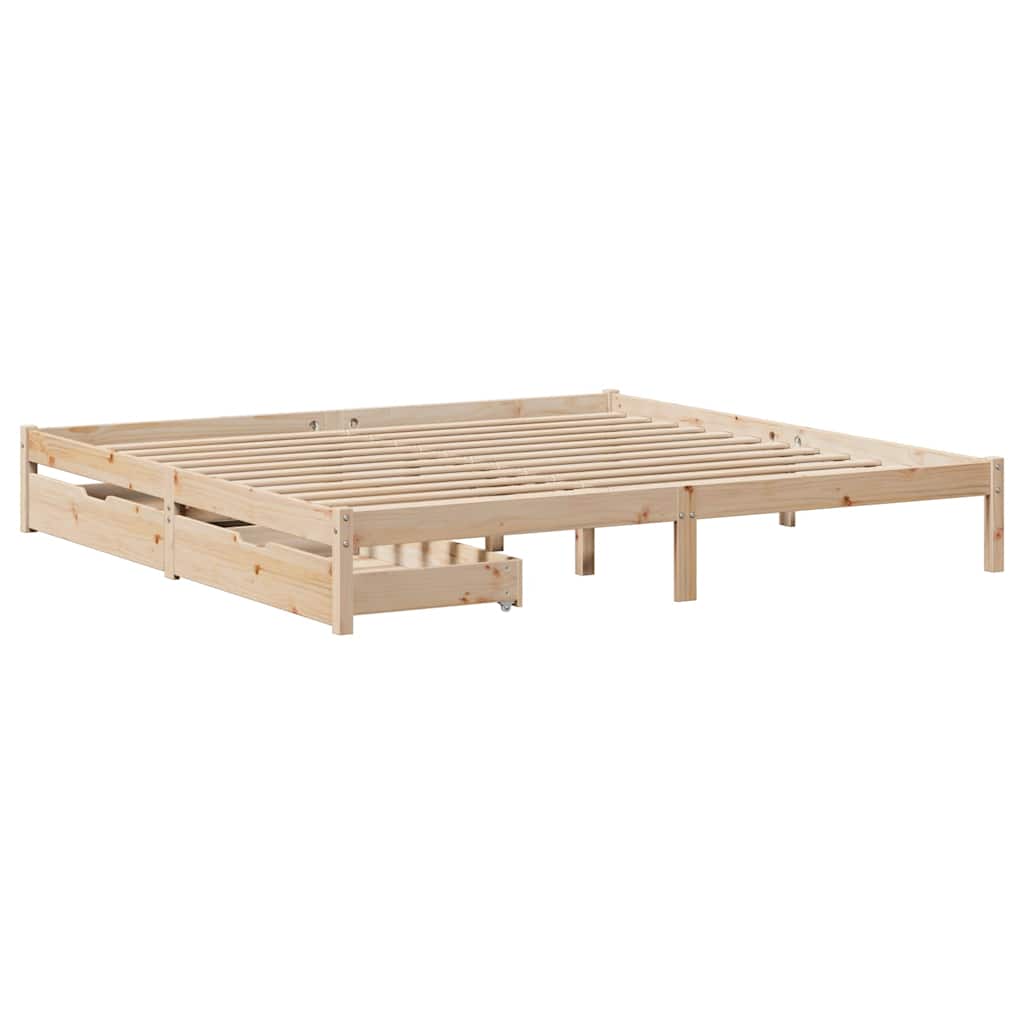 tömör fenyőfa ágy matrac nélkül 200 x 200 cm