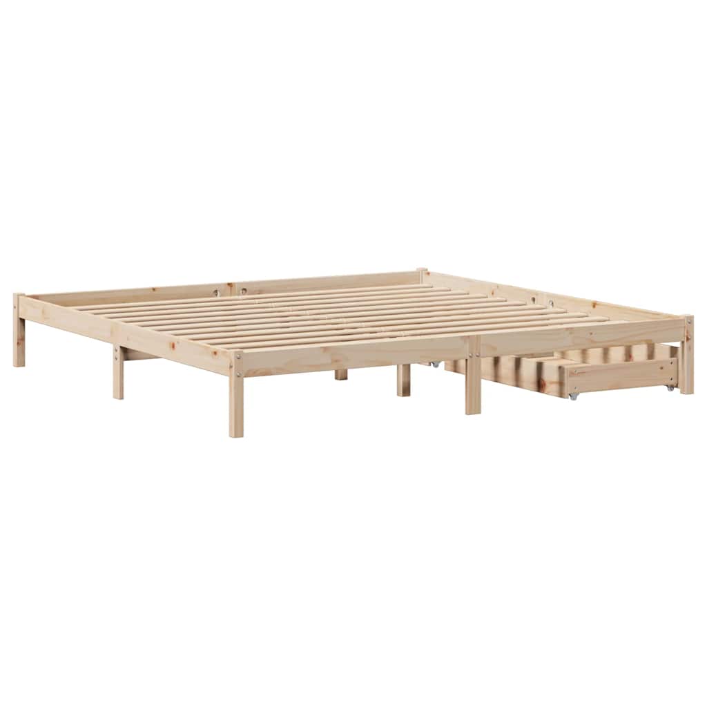 tömör fenyőfa ágy matrac nélkül 200 x 200 cm