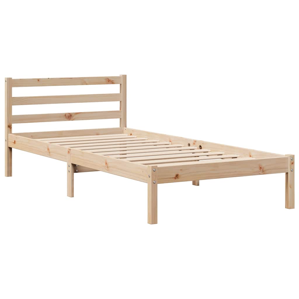 tömör fenyőfa ágy matrac nélkül 90 x 200 cm