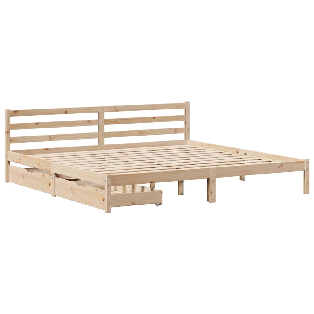 tömör fenyőfa ágy matrac nélkül 200 x 200 cm