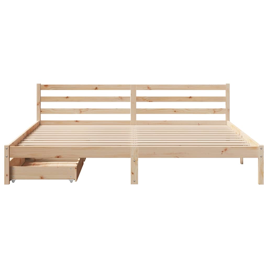 tömör fenyőfa ágy matrac nélkül 200 x 200 cm