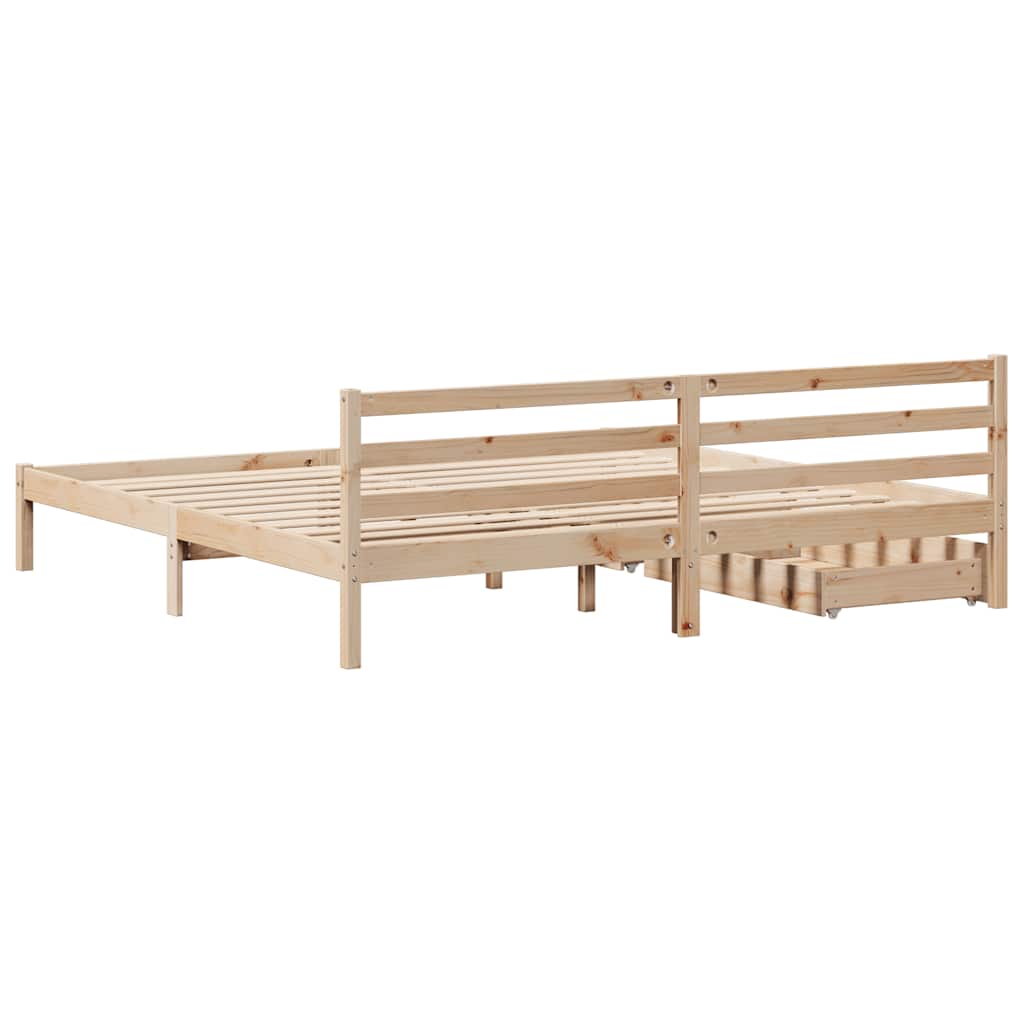 tömör fenyőfa ágy matrac nélkül 200 x 200 cm