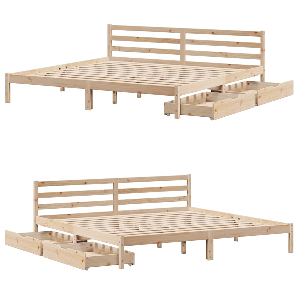 tömör fenyőfa ágy matrac nélkül 200 x 200 cm