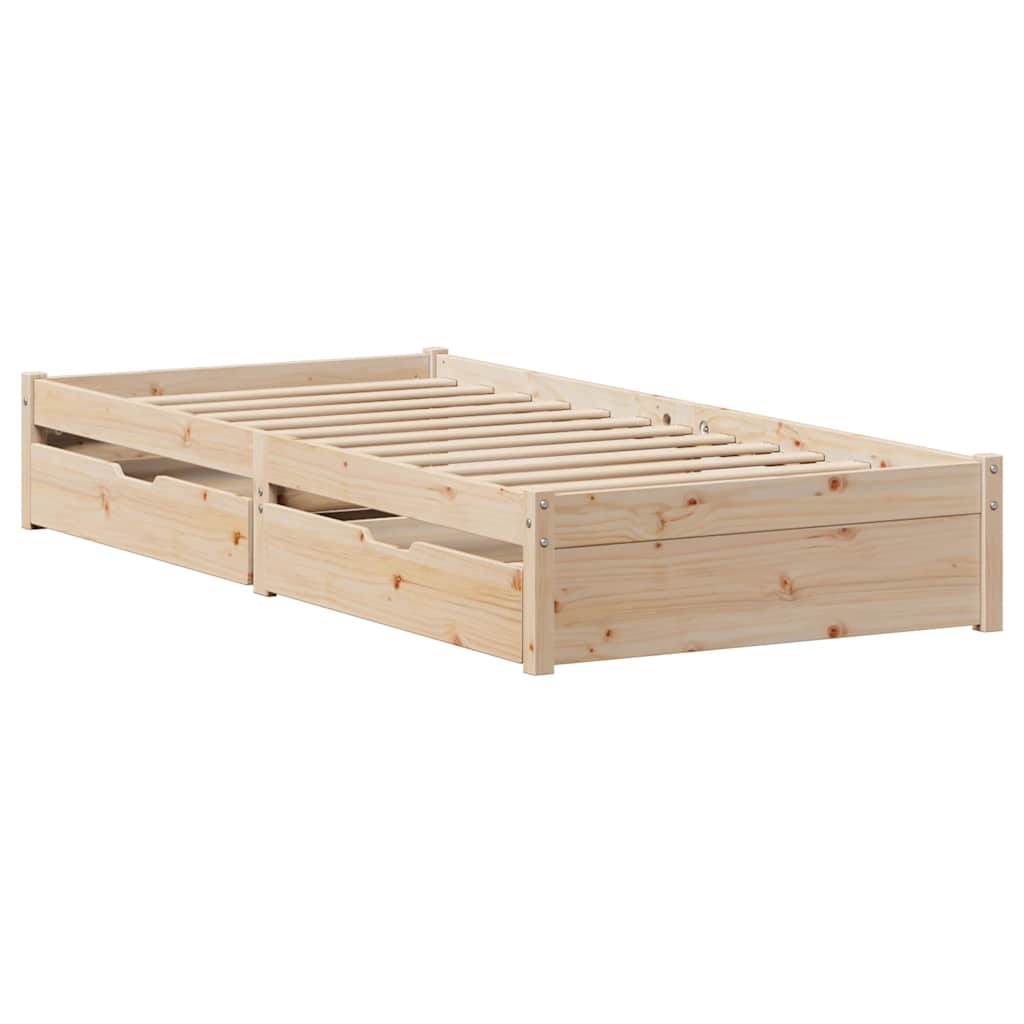 tömör fenyőfa ágy matrac nélkül 90 x 200 cm