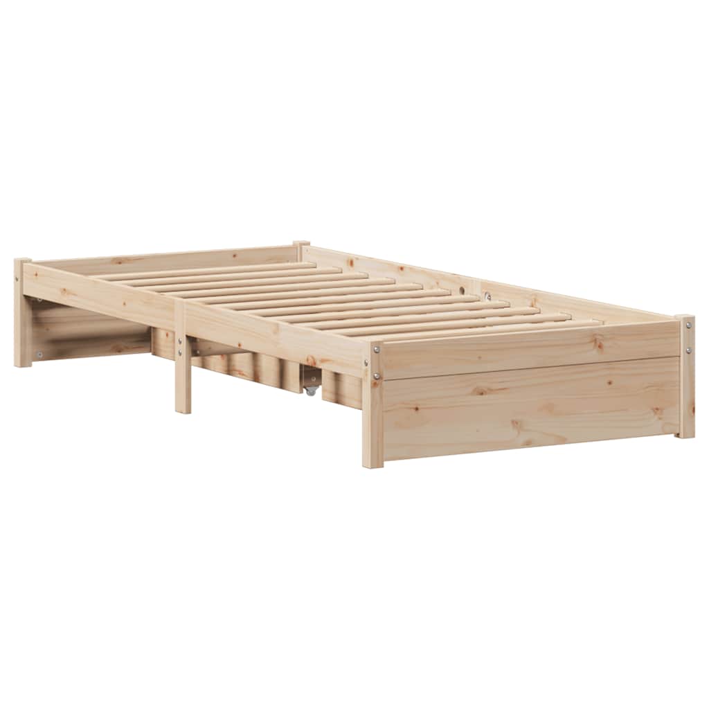 tömör fenyőfa ágy matrac nélkül 90 x 200 cm