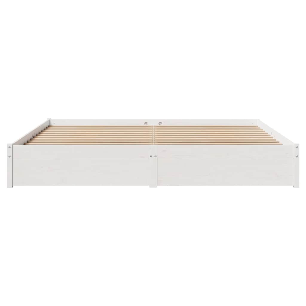 fehér tömör fenyőfa ágy matrac nélkül 200 x 200 cm