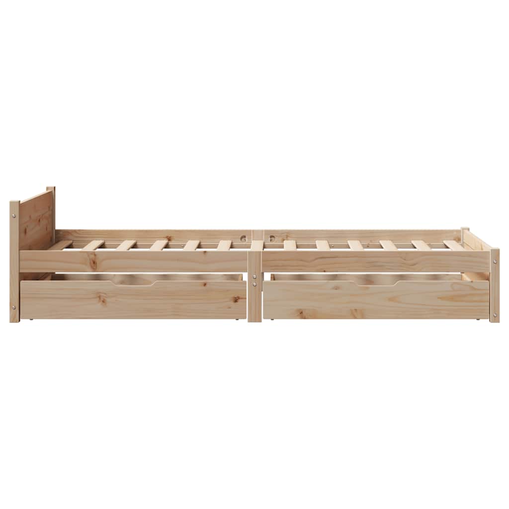 tömör fenyőfa ágy matrac nélkül 90 x 200 cm