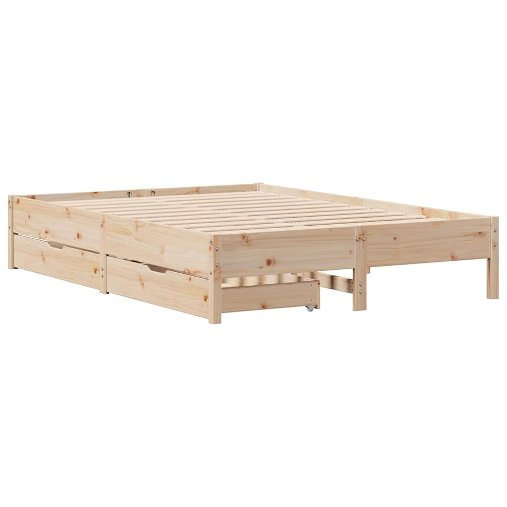 tömör fenyőfa ágykeret ágy matrac nélkül 120 x 200 cm