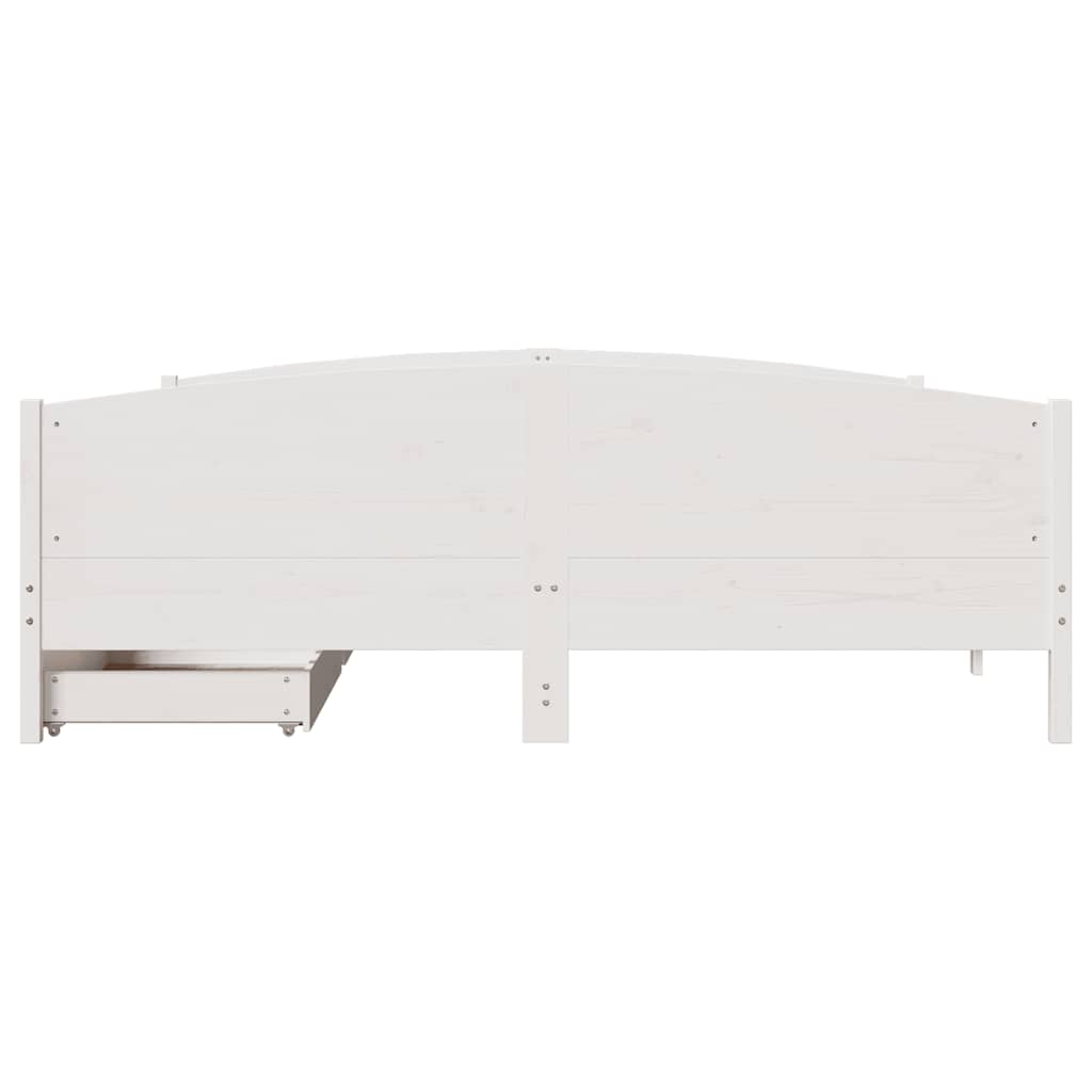 fehér tömör fenyőfa ágy matrac nélkül 160 x 200 cm