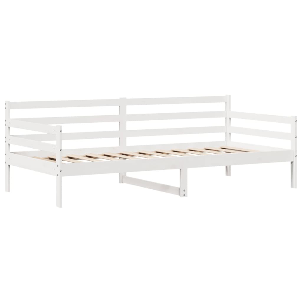 fehér tömör fenyőfa kanapéágy fiókokkal 90 x 200 cm