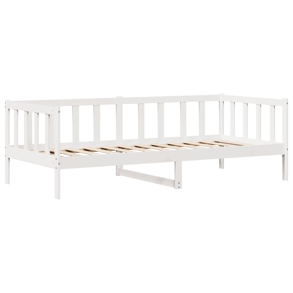 fehér tömör fenyőfa kanapéágy fiókokkal 90 x 200 cm