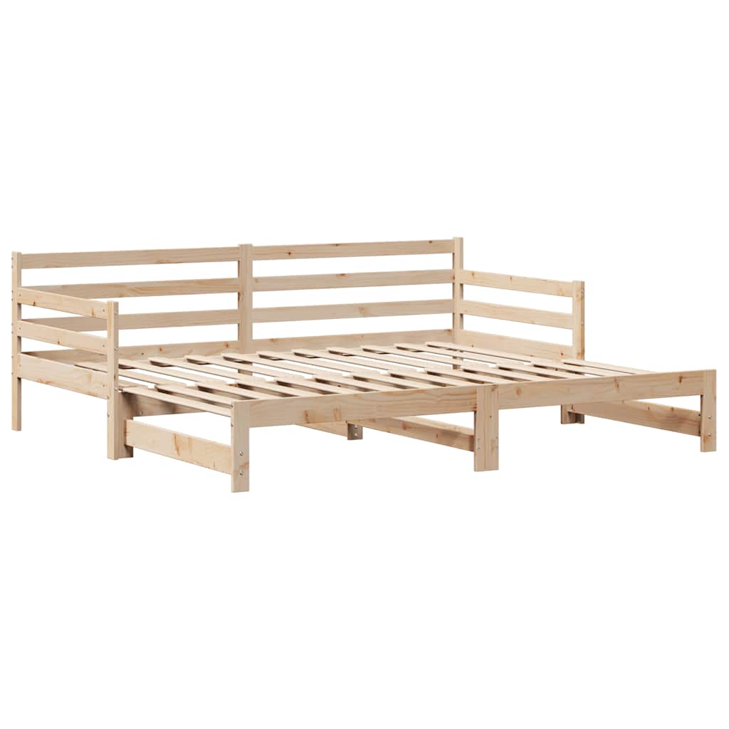 kihúzható heverő fiókokkal matrac nélkül 90 x 200 cm