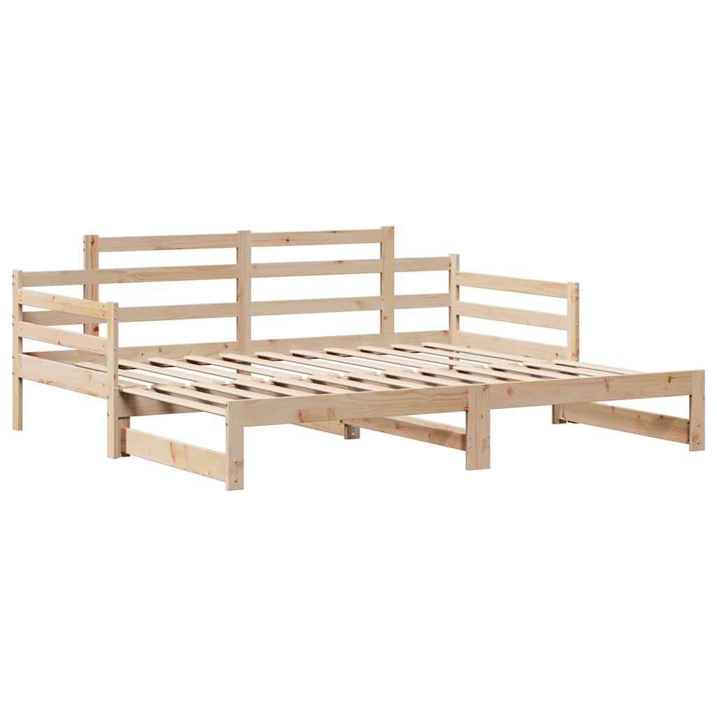kihúzható heverő fiókokkal matrac nélkül 80 x 200 cm