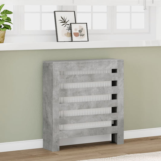 betonszürke szerelt fa radiátorburkolat 78 x 20 x 82 cm