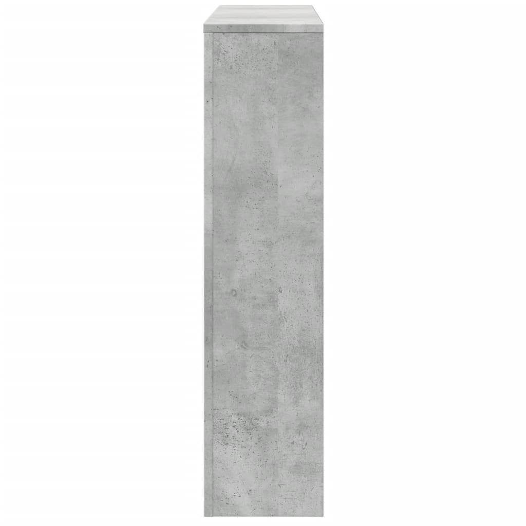 betonszürke szerelt fa radiátorburkolat 175 x 20 x 82 cm