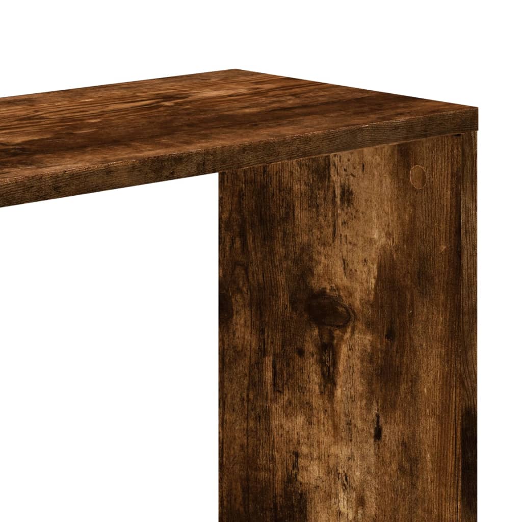 5 szintes füstös tölgy szerelt fa könyvespolc 45x23,5x162,5 cm
