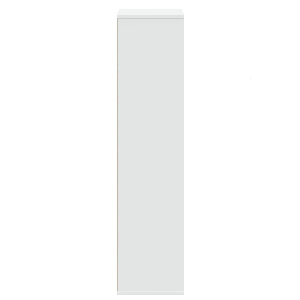 fehér szerelt fa könyvespolc 50 x 25 x 105 cm