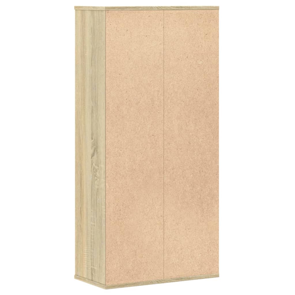 sonoma tölgy színű szerelt fa könyvszekrény 50x25x105 cm