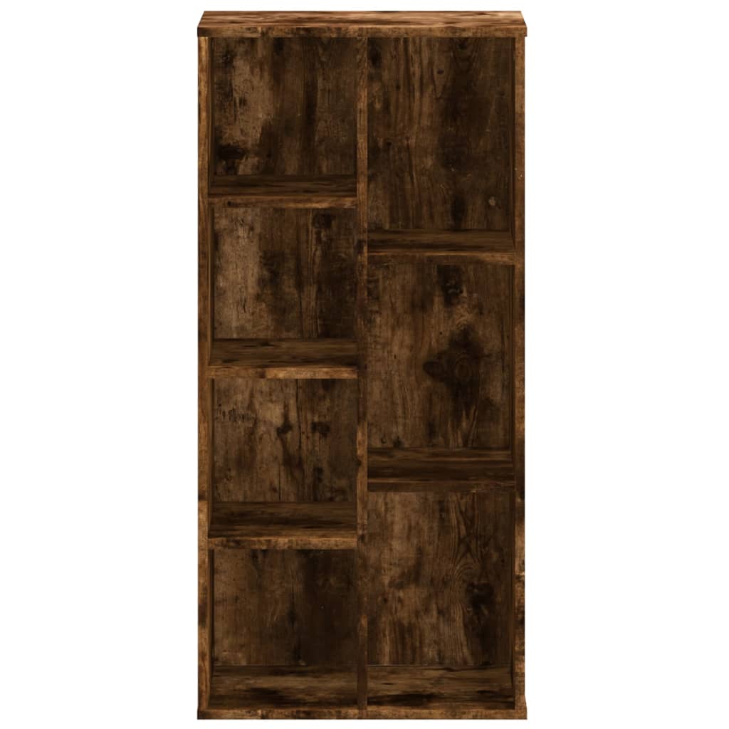füstös tölgy színű szerelt fa könyvszekrény 50x25x105 cm