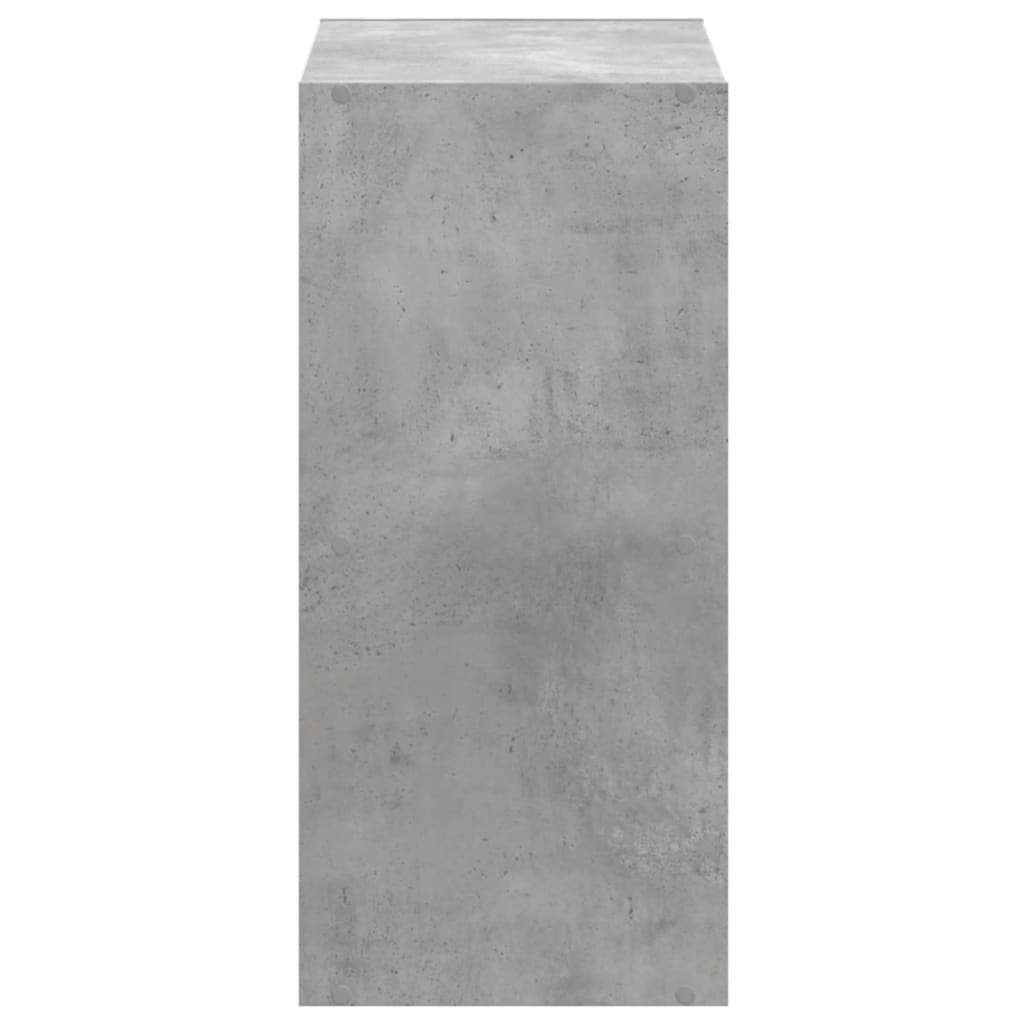 betonszürke szerelt fa könyvespolc 68,5 x 32 x 68,5 cm