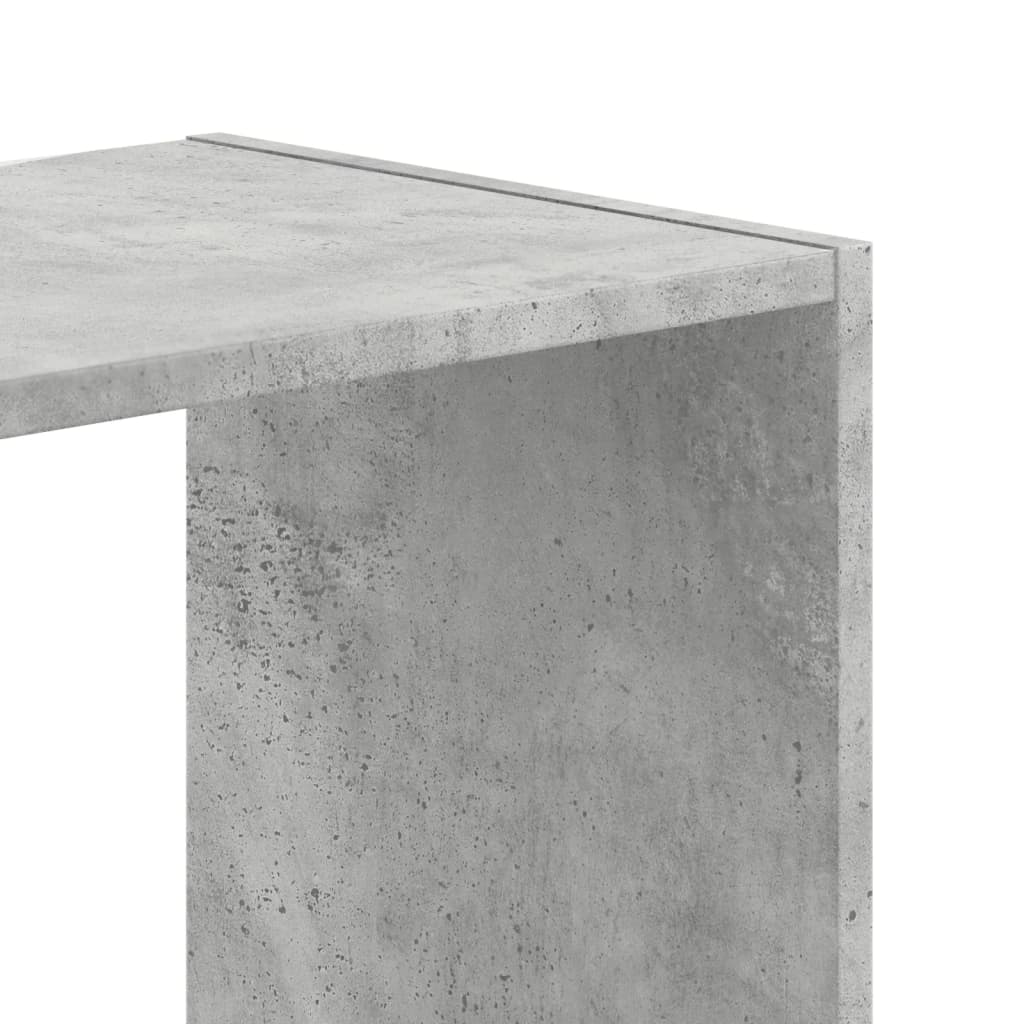 betonszürke szerelt fa könyvespolc 68,5 x 32 x 68,5 cm
