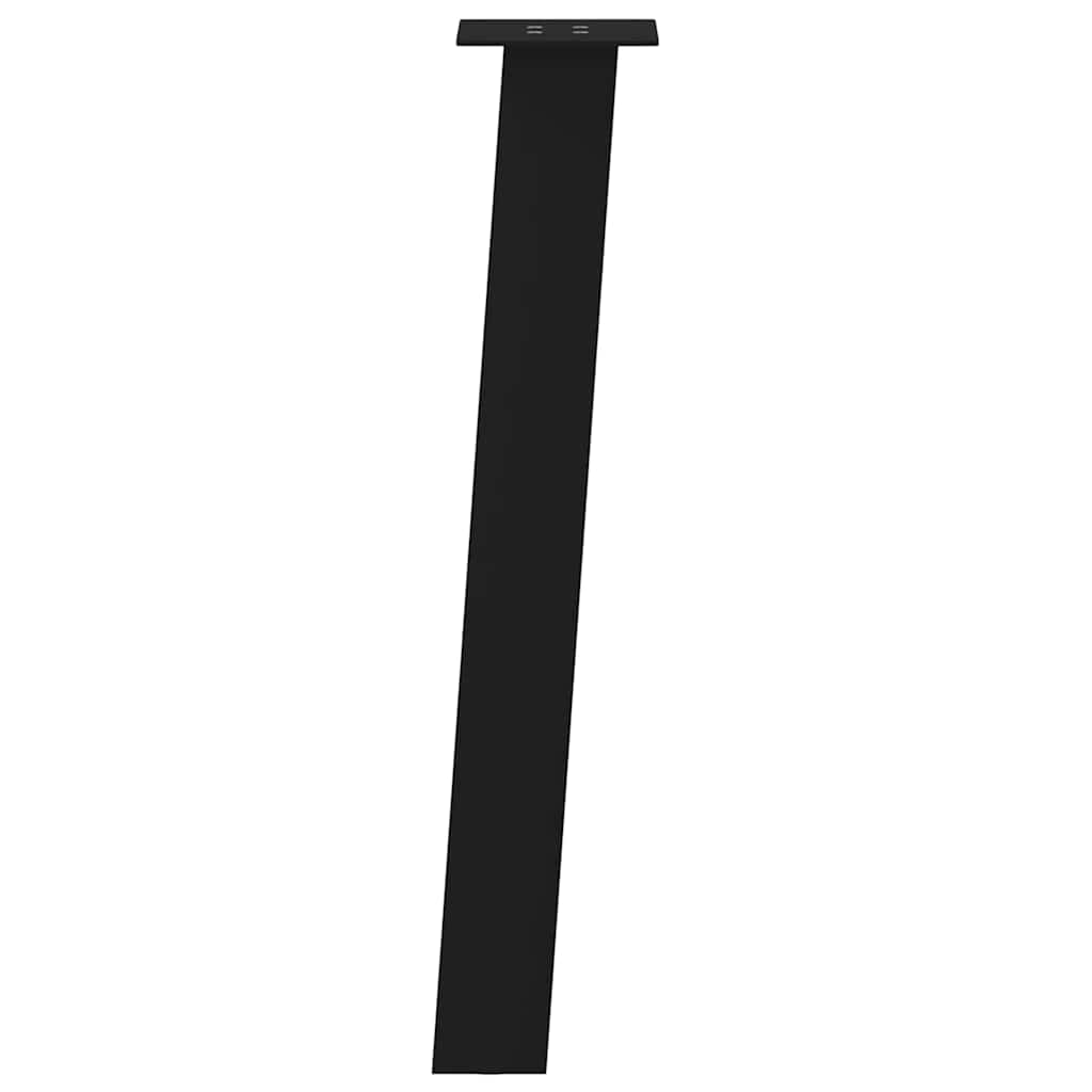 4 db fekete acél konzolasztal láb 72 cm