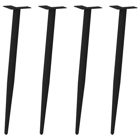 4 db kúpos alakú fekete acél konzolasztal láb 72-73 cm