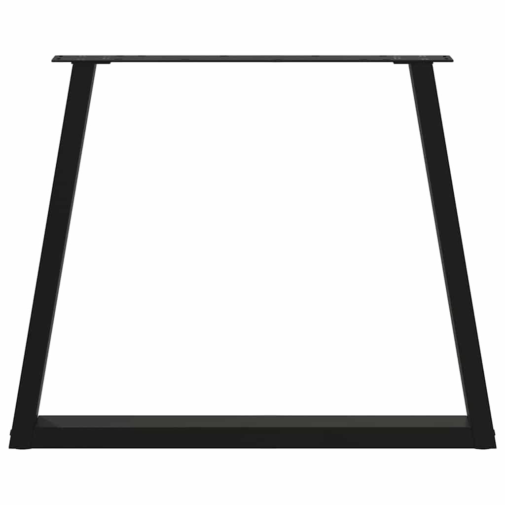 2 db fekete, V-alakú acél étkezőasztal láb 70 x (72-73,3) cm