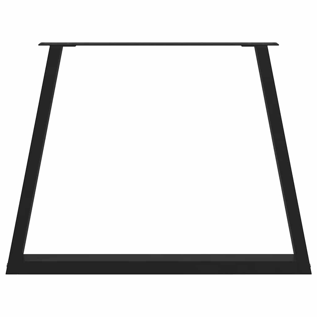 3 db fekete, V-alakú acél étkezőasztal láb 90 x (72-73,3) cm