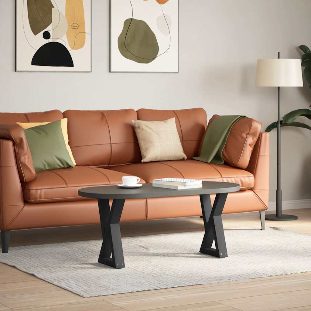 2 db fekete acél dohányzóasztal láb 28 x (42-43,3) cm