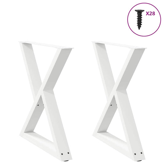 2 db fehér étkezőasztal láb 70 x (72-73,3) cm acél étkezőasztal láb