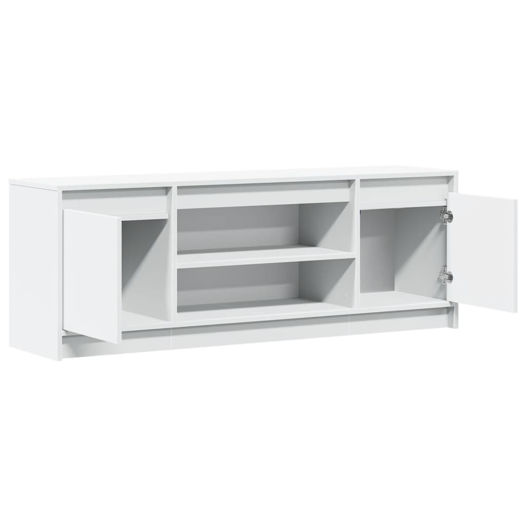 fehér szerelt fa TV-szekrény LED-ekkel 139,5 x 34 x 50 cm
