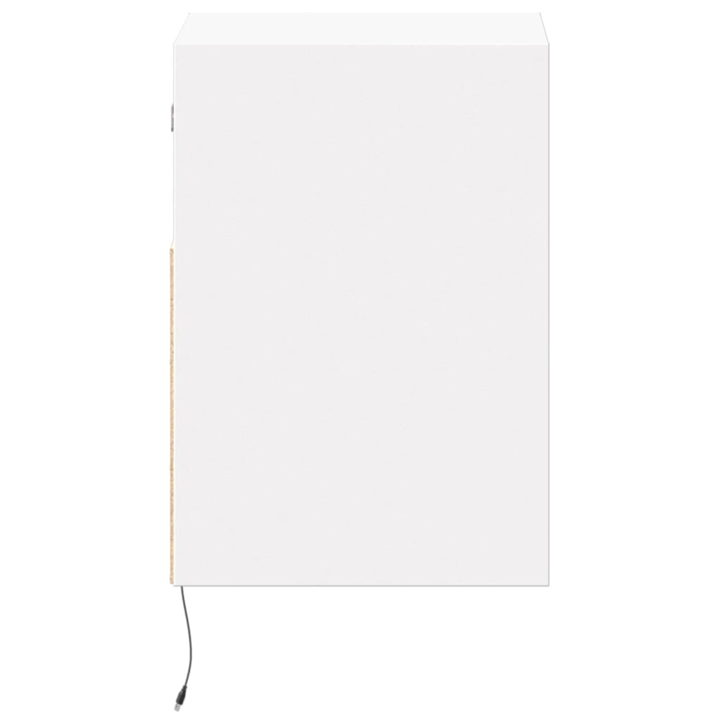 2 db fehér falra szerelhető TV-szekrény LED-del 41 x 31 x 45 cm